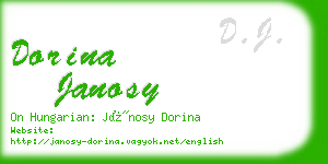 dorina janosy business card